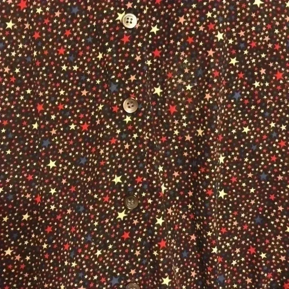 Madewell pullover top with button front. Short sleeves. - Picture 2 of 9